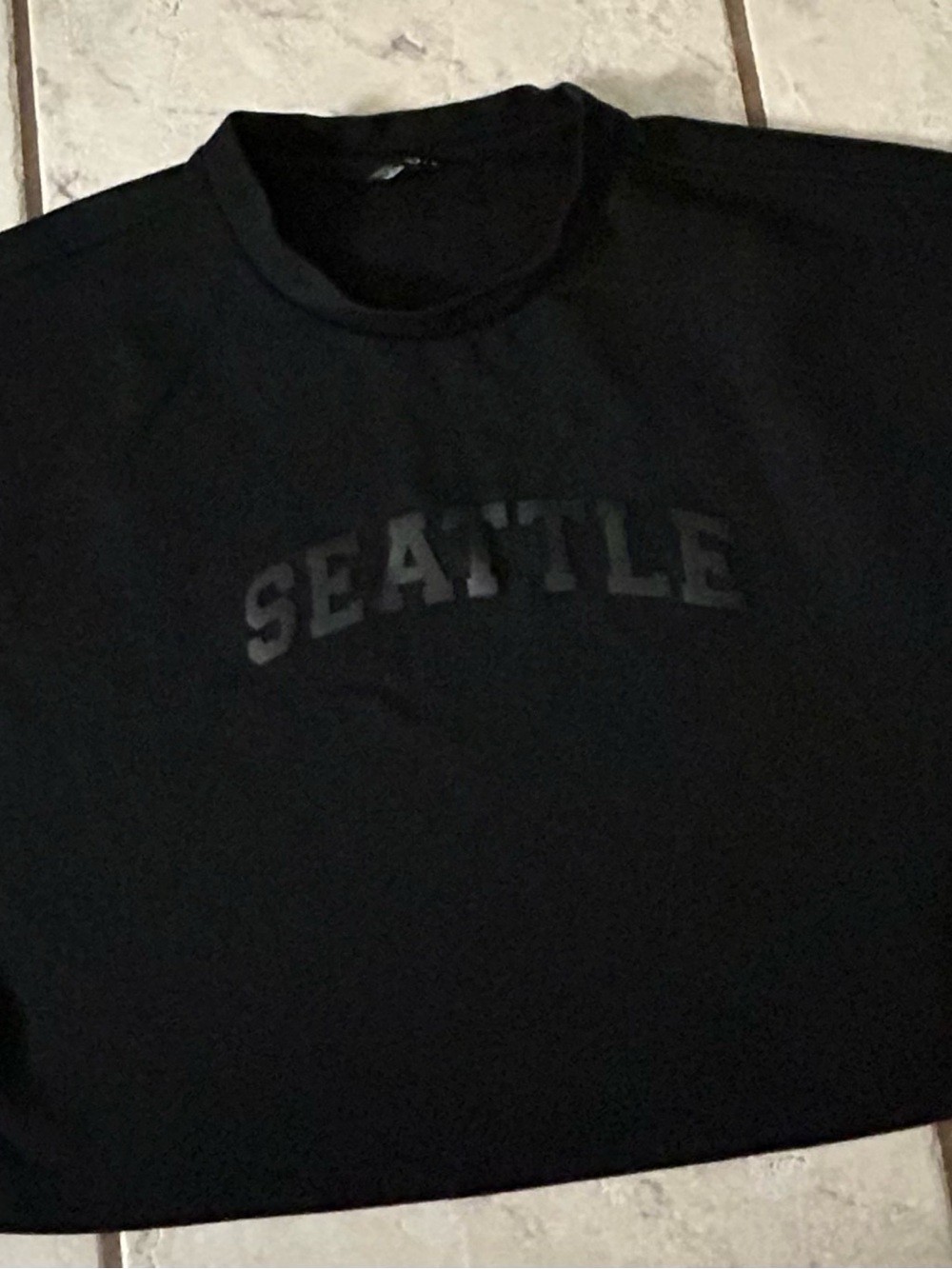 Seattle Black Crewneck Shirt size L women’s wear fairly used